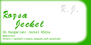 rozsa jeckel business card